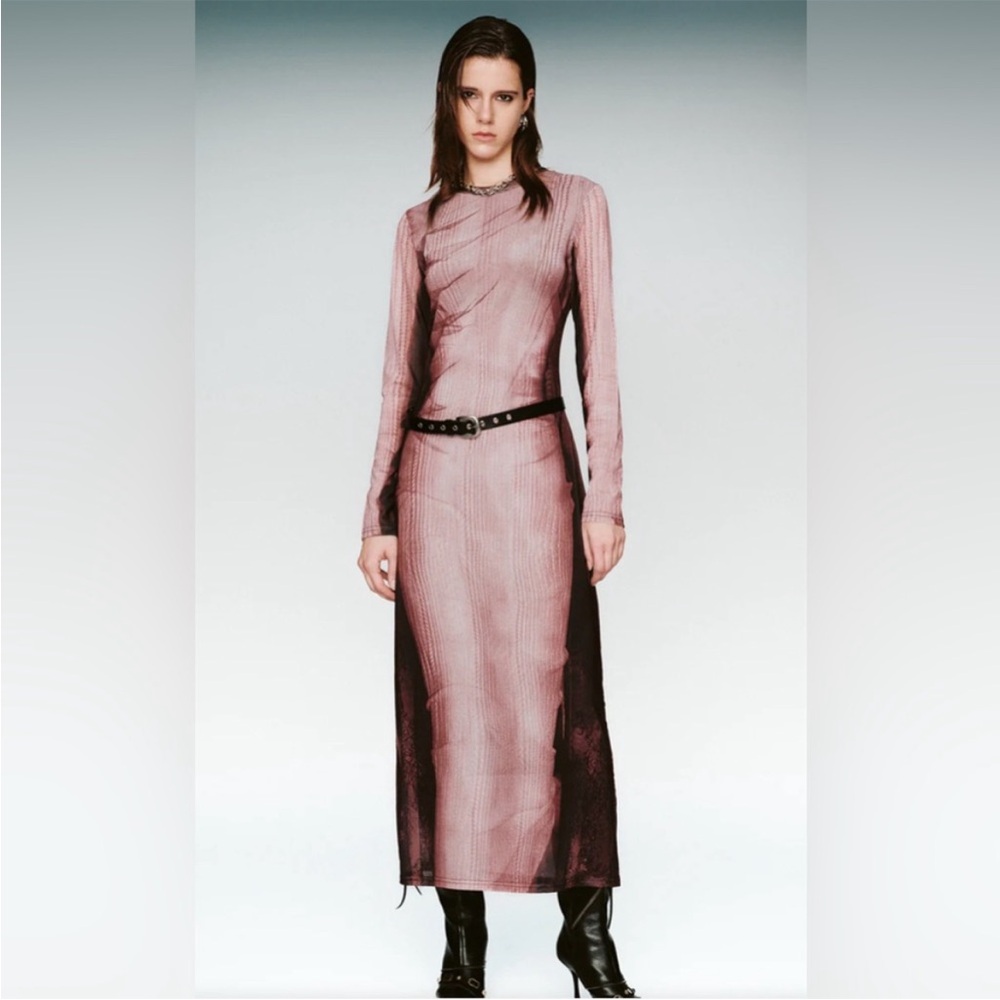 Urban Revivo Crew Neck Printed Dress